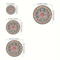 Alfombras Redondas Vintage, Alfombra De Piso Antideslizante, Bohemia Floral, Decoración De Lujo, 1 ud. - details 0