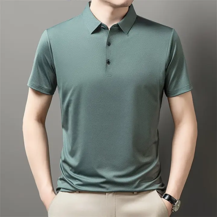 Polo de Hombre Nuevo Verano 2025 Ropa Casual para Papá Manga Corta Secado Rápido - 1