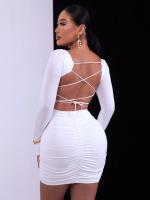 Corsé sin espalda Ds para mujer, cintura Skil, mangas largas, elegante para fiestas - details 14