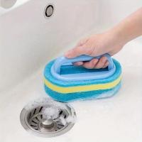 Cepillo de Limpieza de Esponja con Mango Ideal para Limpieza de Baño y Cocina - details 0