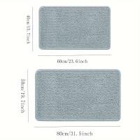 Alfombra De Baño enroscada, Alfombra De Piso Absorbente De Felpa Suave Antideslizante, Ideal Para Sala De Estar - details 3