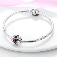 Abalorios de plata 100% auténtica con huellas de pata, joyería fina de cumpleaños para mujer, pulsera de 3mm, regalo con piedra de circón principal - details 7