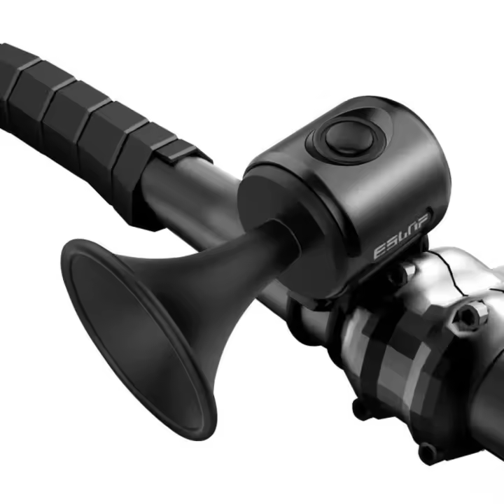 Bocina electrónica para bicicleta de montaña, sirena de 120dB, batería CR2032, alarma de trompeta IPX4, resistente al agua, sonido de advertencia fuerte - 1