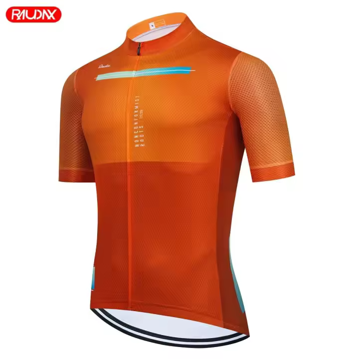 Conjunto de maillot de carretera Raudax, ropa de equipo de verano para ciclismo MTB, uniforme de manga corta, mono de triatlón, ropa de hombre - 1