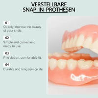 El juego de dentaduras mejora la estética del sonrisa, material cómodo para la decoración de los dientes y el cuidado bucal. - details 8