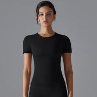 Top deportivo de manga para mujer, ropa de fiestas, corto y Fitness, camisetas de entrenamiento para gimnasio, Top de Yoga Sexy - details 9