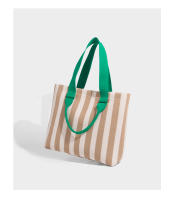 Bolso de Mano de Rayas Nuevo Bolso de Moda para Mujeres Bolso Tejido de Gran Capacidad - details 15