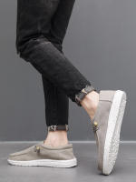 Zapatos de lona de hombre de talla grande para primavera y verano, estilo casual, ligeros y de un solo pedal. - details 8