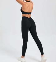 Leggings de dos piezas con espalda en V, gimnasio Tre, conjunto de entrenamiento para correr, ropa deportiva para mujer, traje de yoga - details 8