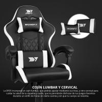 Gaming Profesional, reposabrazos Acolchados, pistón Clase 3, Base Nylon Reforzada, Asiento basculante, Altura Regulable, cojín Lumbar y Cervical, Color Negro/Rosa - details 39