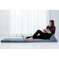 Cómodo Colchón De Suelo con Cojín De Lectura, Futón Japonés, Cama Plegable O Esterilla De Masaje Tailandés, 170 x 53 cm, Azul Claro - details 281