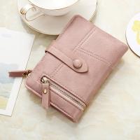 Cartera pequeña de cuero PU para mujer, monedero pequeño, bolso de mano, tarjetero, Color sólido, Delgado, Simple, nuevo - details 6