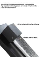 Lámpara LED de pared impermeable para exteriores, moderna y minimalista, de cristal, IP65, para balcón, pasillo, patio - details 3