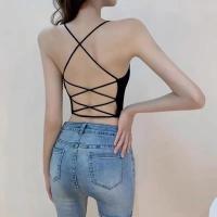 Sujetador deportivo con tiras cruzadas para mujer - details 8