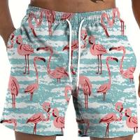 2025 nuevos pantalones cortos de coco para hombre, pantalones cortos de vacaciones, pantalones cortos deportivos con cordón, pantalones cortos de verano con estampado de flamenco para playa, pantalones cortos para parejas - details 5