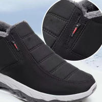 Botas de nieve cálidas para mujer, Color sólido, suela gruesa y suave, regalo para Navidad, cumpleaños y Año Nuevo, Invierno - details 6