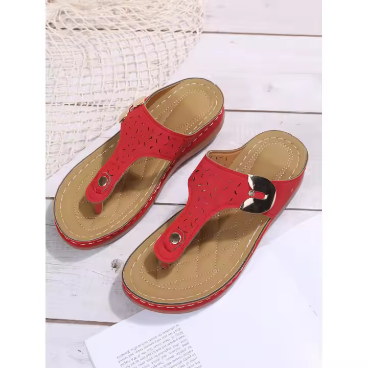Zapatillas de Mujer Talla Grande 2025 Primavera Verano Nuevas Moda Chanclas de Cuña Sandalias de Playa para Mujer. - 1