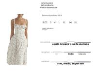 Vestido de primavera 2025 para mujer, estilo europeo y americano, estampado floral francés, sin espalda, con abertura y tirantes finos. - details 0