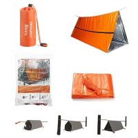 Kit de Tienda de Supervivencia Bivy para 2 Personas Refugio de Emergencia, Tienda de Campaña de Tubo Mylar, Bolsa de Dormir Impermeable para Exteriores, Manta Térmica SOS Reutilizable - details 7