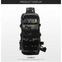 Mochila táctica de camuflaje para hombre y mujer, bolsa de cintura de pecho impermeable para deportes de pesca al aire libre, senderismo, Camping, viajes, bolsas cruzadas - details 10