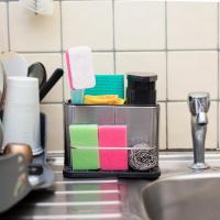 Organizador de Cocina Caddy de Fregadero con Soporte de Líquido de Limpieza - details 3