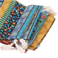 Bolsa de monedas de estilo egipcio, bolsa de regalo con cordón impreso, bolsita de algodón, monedero de viaje de caramelo, étnico, 12 unidades - details 7