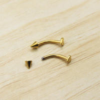 Anillo de acero quirúrgico para mujer, piercing para el cartílago, barra para el labio, tragus helix, joyería para el cuerpo, 16g, 1 unidad - details 8