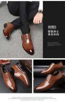 Zapatos de cuero de vestir de oficina formales para hombre, talla grande 38-48, PU, ​​estilo inglés, baratos, 2020 - details 1