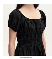 Vestido Semir para Mujer Verano 2024 Suelto, Elegante, Cuello Cuadrado, Cintura Recortada, Estilo Francés - details 10