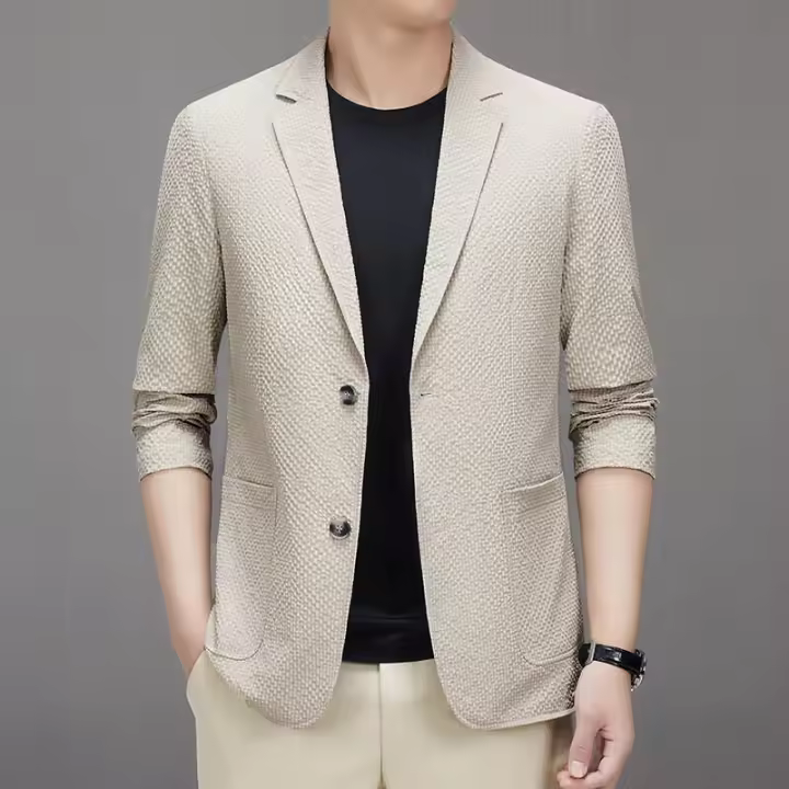 Traje Casual para Hombres Primavera-Otoño 2025 Sensación Avanzada, Comodidad de Negocios, Abrigo Xidan Oeste - 1