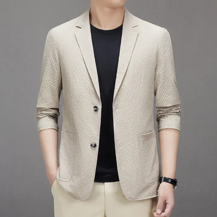 Traje Casual para Hombres Primavera-Otoño 2025 Sensación Avanzada, Comodidad de Negocios, Abrigo Xidan Oeste - 1