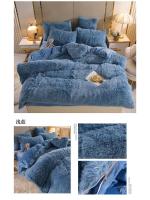Conjunto de Cama de Terciopelo de Mink de Lujo para Otoño-Invierno Funda de Edredón de Reina, Sábanas, Almohadas Rosa de Alta Calidad - details 32