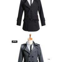 Abrigo de lana para hombre, estilo coreano, informal, doble botella, ajustada, a la moda, otoño 2024 - details 13