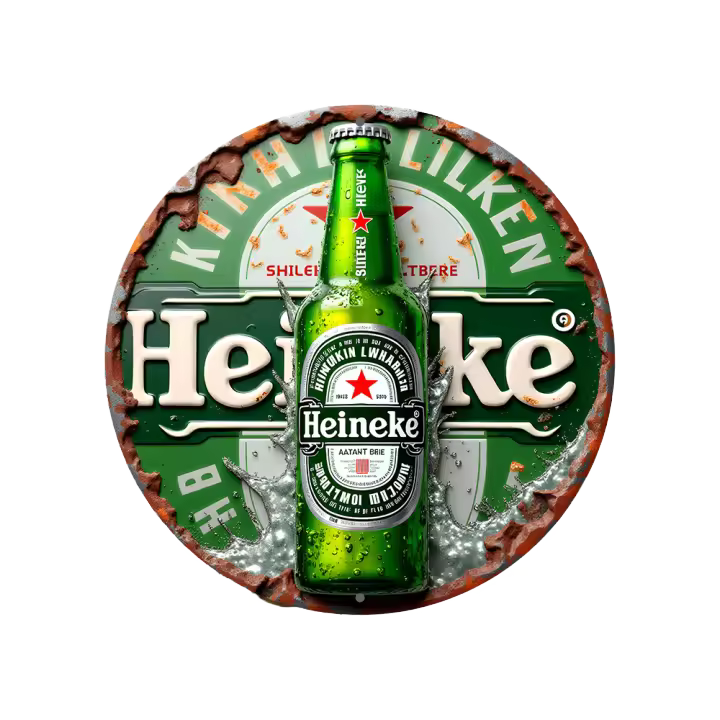 1pc Signo De Botella De Cerveza De Aluminio 2D Colgante Para Pared Arte Metálico Multifuncional Para Cocina Jardín Oficina Decoración De Fiesta Del Año Nuevo - 1