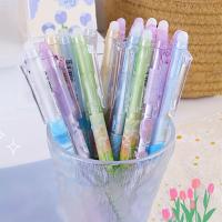 Bolígrafos de Gel borrables de tulipán, bolígrafo neutro para escritura de paisaje, bolígrafos de Gel de estilo coreano Kawaii con borradores, suministros escolares - details 10