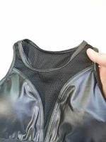cortos, ropa deportiva de malla transparente para mujer, ropa de Yoga, sujetador deportivo, pantalones cortos de ciclismo, traje para Fitness negro 2024 - details 4