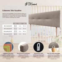Cabecero de Polipiel o Tela Acualine Liso con Botones y Patas Tapizado de Alta Gama Cabezal Lujo Cama Dormitorio Moderno Acolchado (Tela Beige, 145x105cm (Camas 120/135/140)) - details 14