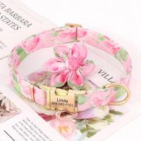 Collar nailon personalizado, collares perro impresos con placa de identificación grabada sin flores para perros pequeños, - details 7