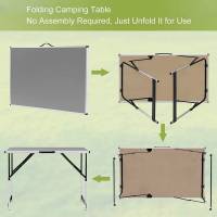 Mesa Plegable de Aluminio y Acero Ideal para Acampar, Cenar al Aire Libre, Jardín, Balcón, Fiesta de Familia, Barbacoa Muebles y Organización - details 14