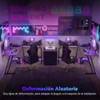Mesa de Juego en Forma de L 130x130cm Soporte para Monitor Soporte para Auriculares - details 58