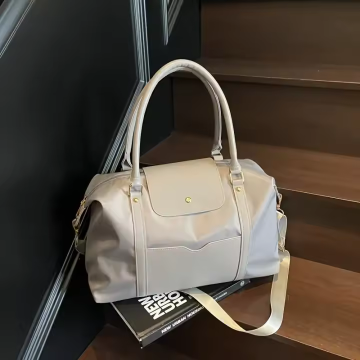 Bolsa de viaje ligera, bolsa de equipaje de viaje de mano para excursiones de mujeres, bolsa de viaje de un solo hombro, bolsa deportiva cruzada para fitness, adecuada para gimnasio y vacaciones, camping, paquete multiusos - 1