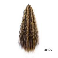 Peluca de cola de caballo con cordón permanente de maíz, extensión de cola de caballo con Clip, cola de caballo rizada larga ondulada, postizo de cola de poni Natural falso - details 6