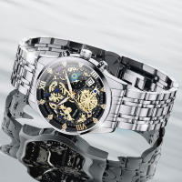 【 Italia 2025 Gran Venta 】 Reloj de Cuarzo para Hombre con Calendario y Cronógrafo - Diseño Nórdico Esqueleto, Acero Inoxidable Impermeable 3ATM, Ideal para Trajes de Negocios y Regalos Elegantes - details 4