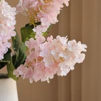 Flores de hortensias artificiales de lujo, rama de flores de hortensias lilas elegantes realistas, flor falsa de plástico hecha a mano - details 4