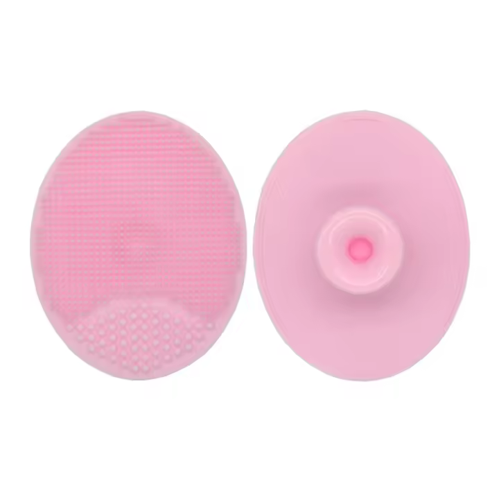 Gel de silicona belleza facial cepillo de lavado para bebés y niños cepillo de limpieza facial oval cepillo de baño para bebés - 1