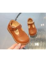 Zapatos de cuero con correa en T para niños y niñas, calzado de moda Vintage Mary Janes, zapatos planos escolares, lazo de gancho, Primavera - details 5