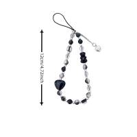 Cadena para teléfono con diseño de oso de fresa negro, correa para muñeca, cordón para teléfono móvil, llavero para chica, funda para teléfono móvil, cadena colgante - details 3