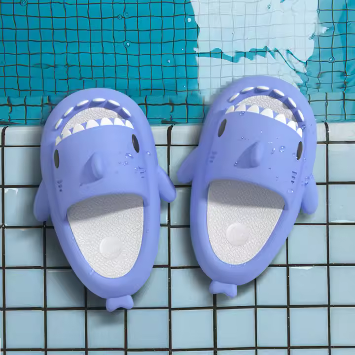 Pantuflas de tiburón para hombre en verano, de suela gruesa y antideslizantes para que las parejas las usen al aire libre, sandalias de suela gruesa para mujer - 1