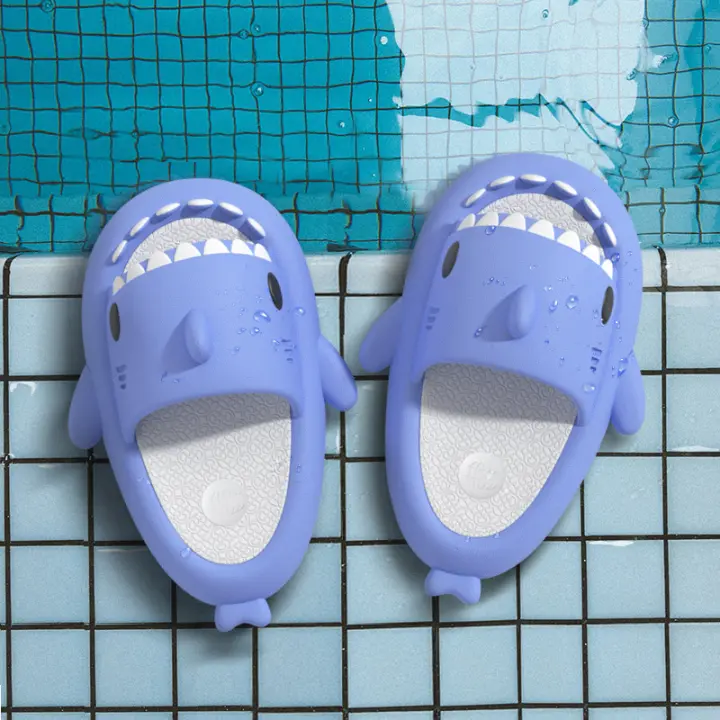 Pantuflas de tiburón para hombre en verano, de suela gruesa y antideslizantes para que las parejas las usen al aire libre, sandalias de suela gruesa para mujer - 1
