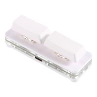 Teclado de atajo personalizado de 2 teclas, USB, eje mecánico intercambiable en caliente, cable para entrar en el espacio, teclado de corte de pantalla personalizado, blanco - details 4